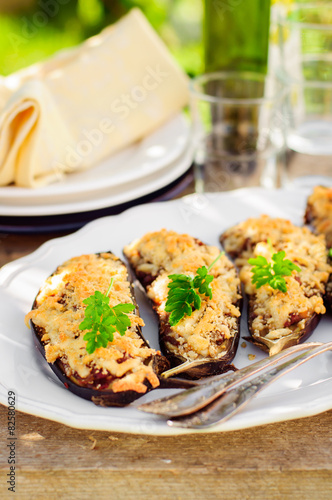 Stuffed Eggplant Halves
