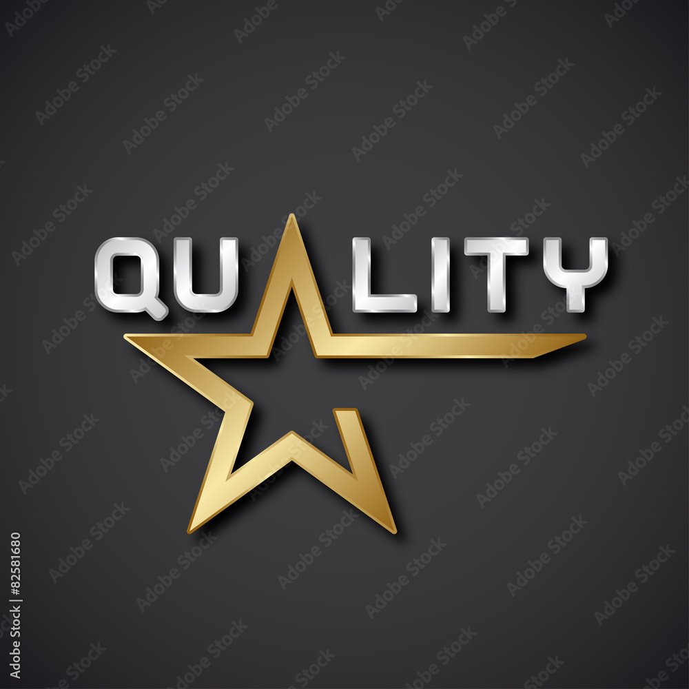vector quality golden star inscription icon vector quality golden star inscription icon