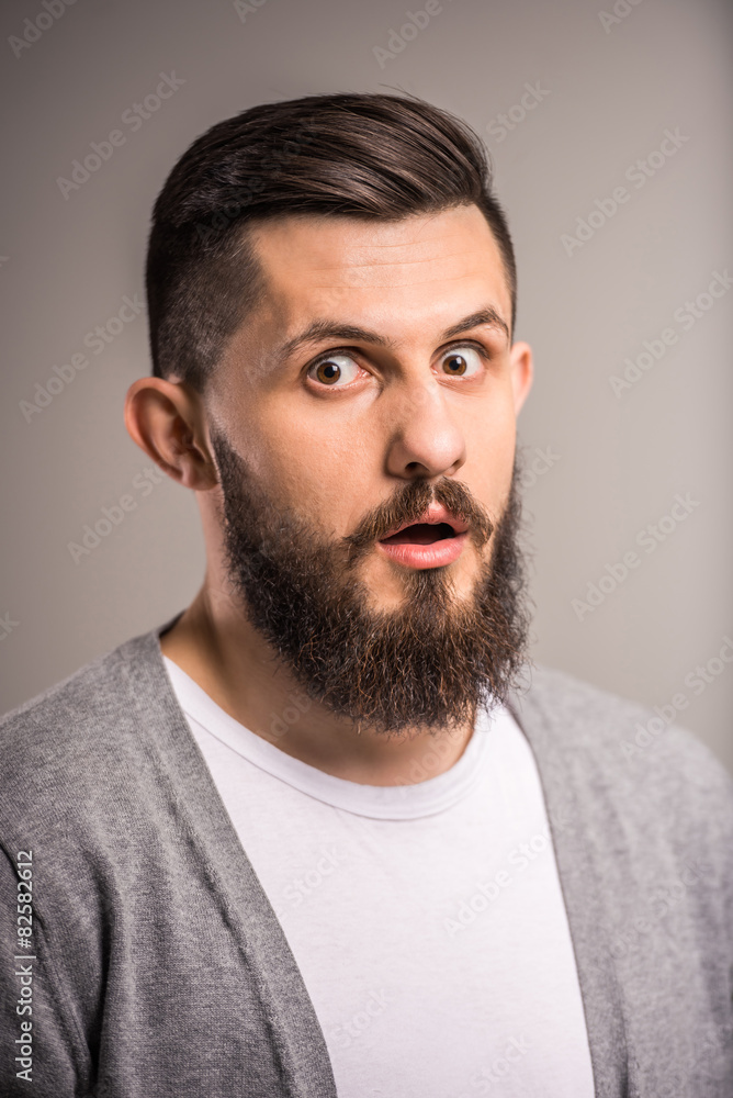 Obraz premium Shocked man