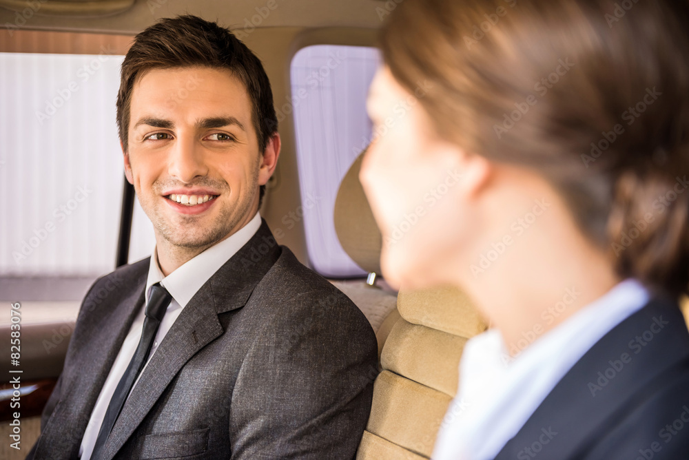 Businesspeople at a meeting