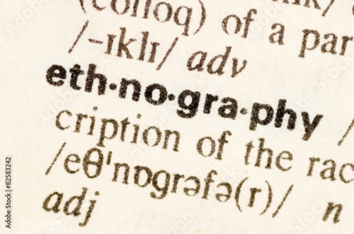 Dictionary definition of word ethnography