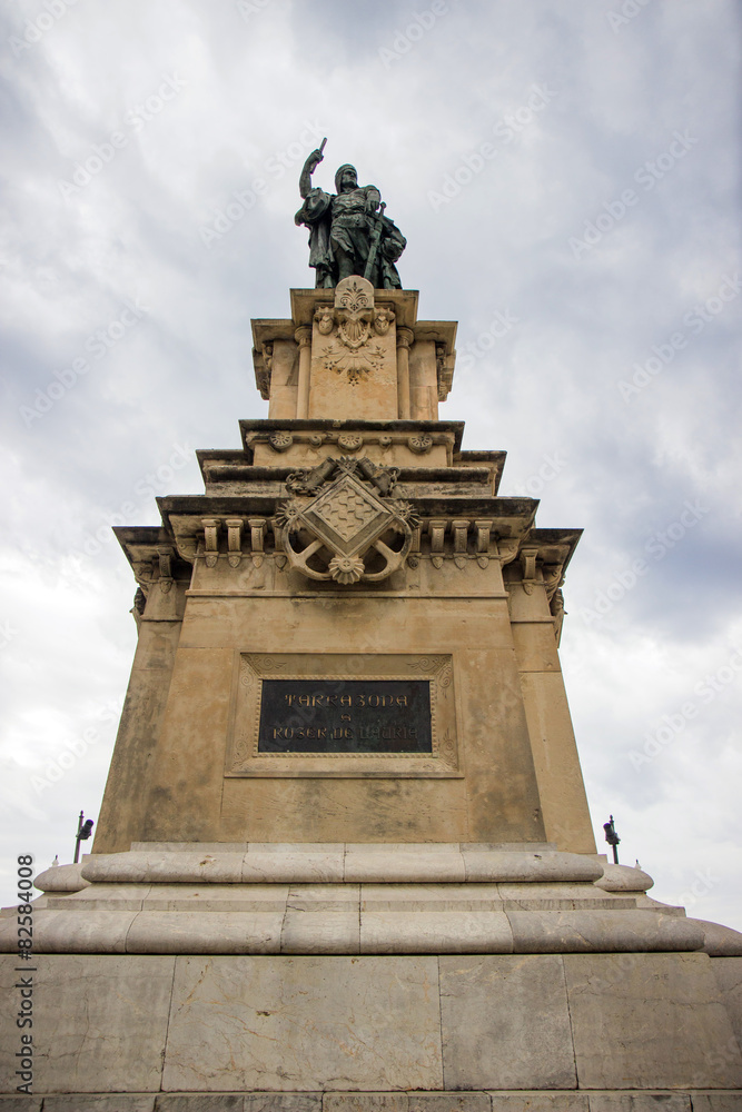 Roger De Lauria Statue on the Balcon Tarragona Spain