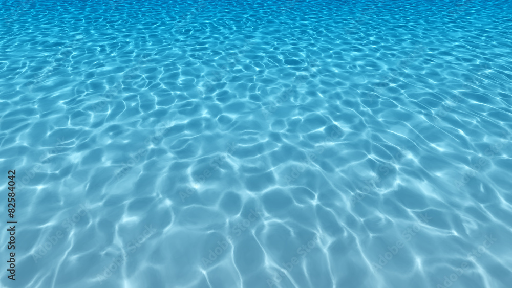 Obraz premium Sandy bottom, blue and surface underwater