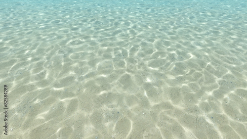 Sandy bottom  blue and surface underwater