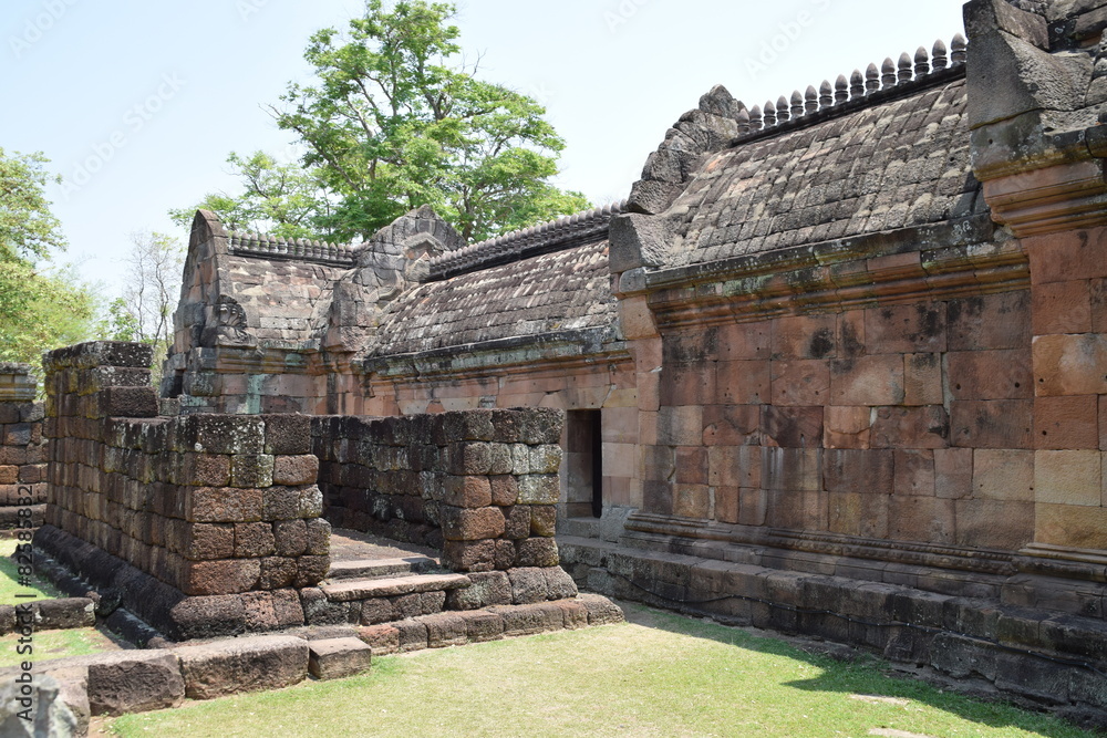 Tempelmauer in Phanom Rung