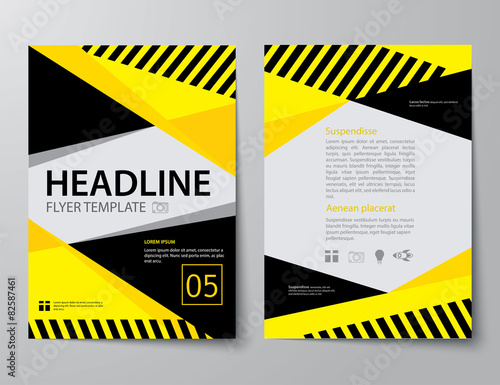 set of business magazine cover , flyer, brochure flat design tem