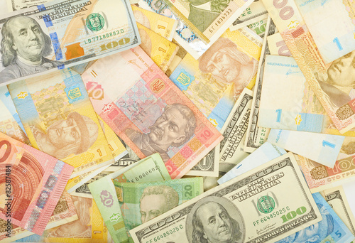 Background of various money, currencies