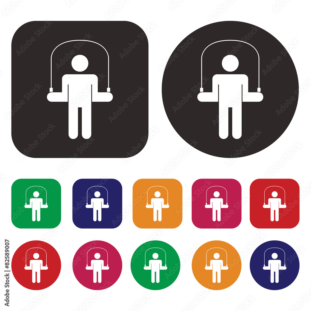 Jumping Rope icon / Skipping rope icon Jumping Rope icon / Skipping rope icon