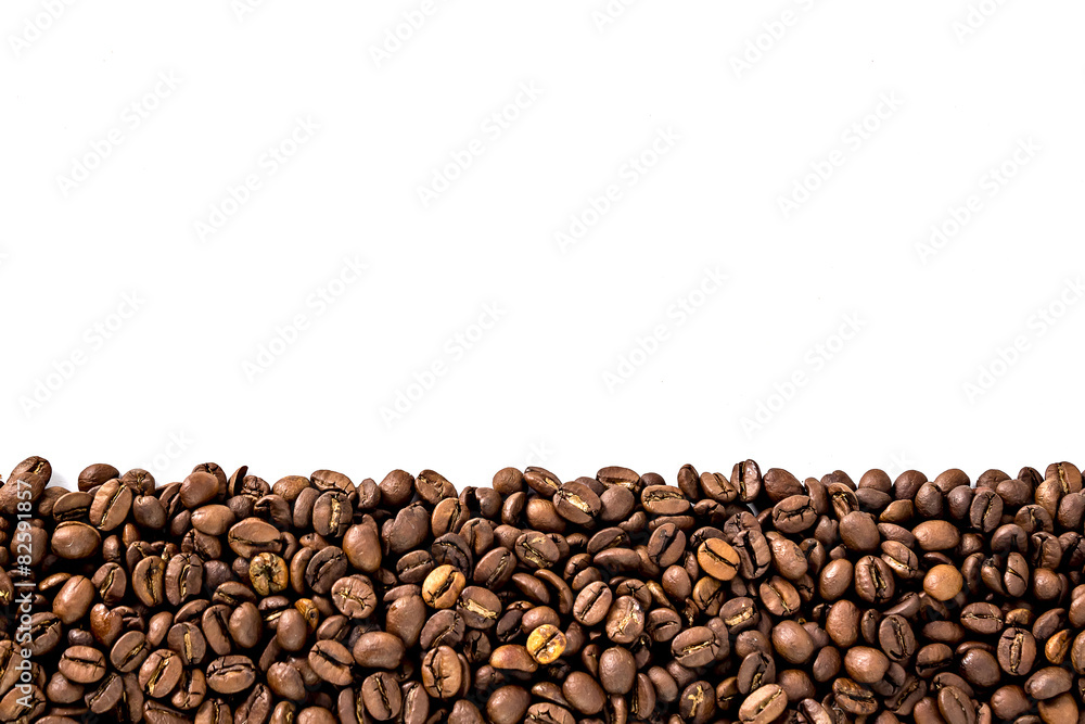 Black coffee beans frame border Black coffee beans frame border