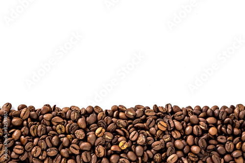 Black coffee beans frame border
