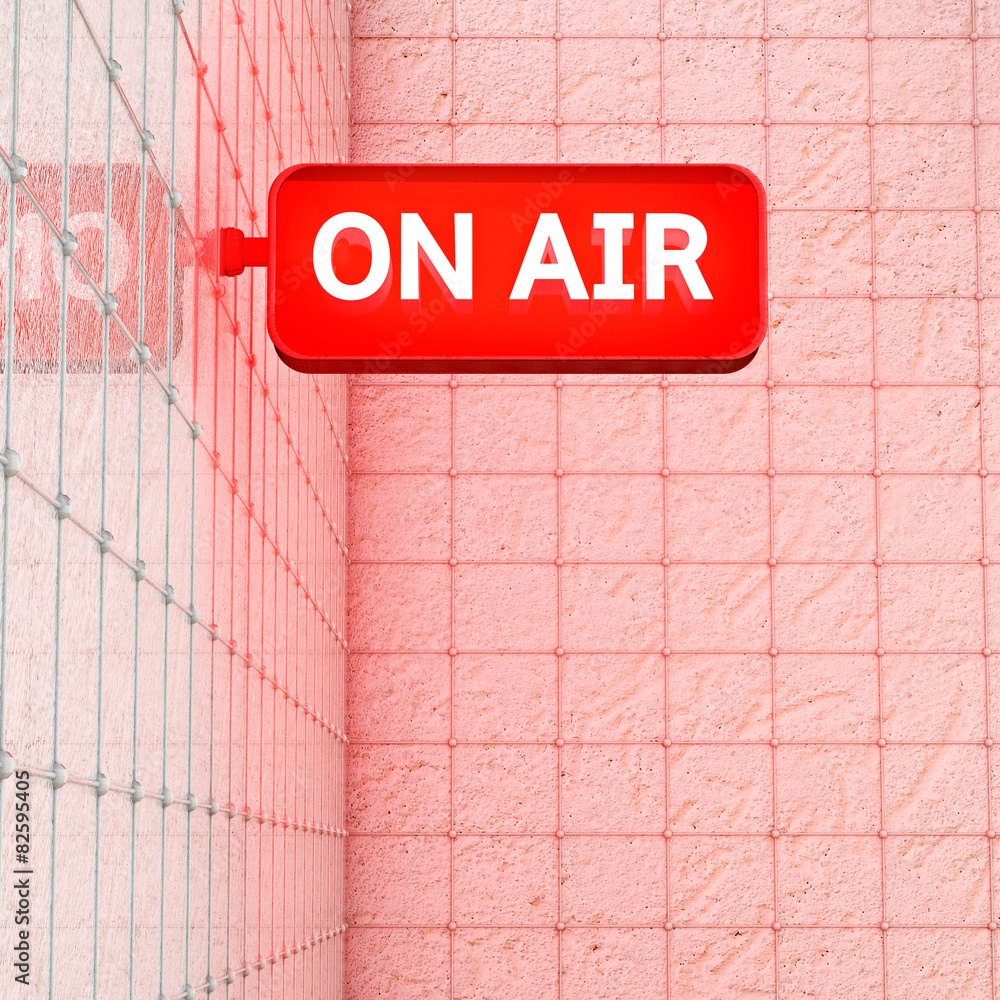 Fototapeta premium ON AIR Sign - 3d Render