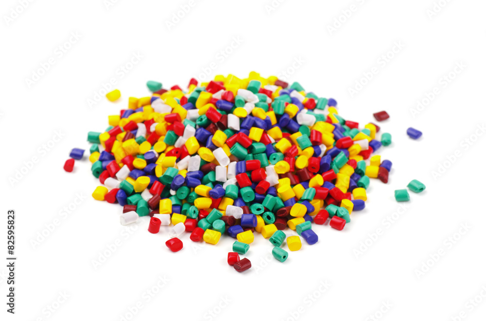 Colourful plastic granules Colourful plastic granules