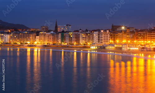 La Concha bay in   evening at Donistia © JackF