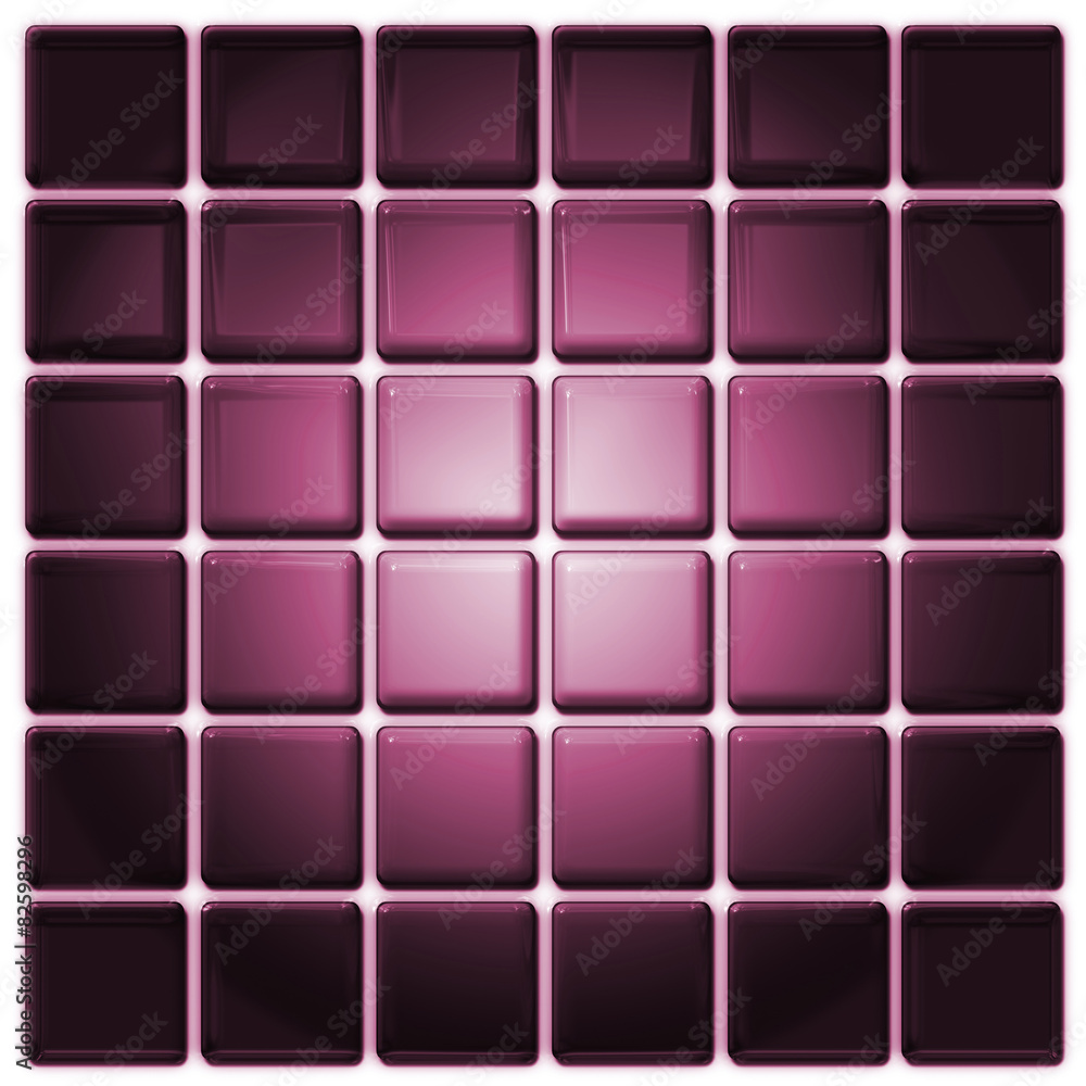 Glass window panel of squares abstract in maroon red Glass window panel of squares abstract in maroon red