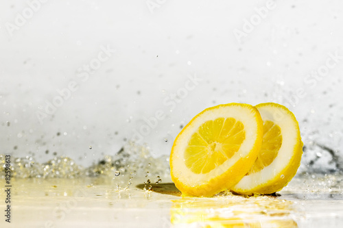 Lemon water drops