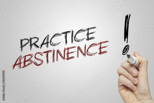 Wall Mural Hand writing practice abstinence