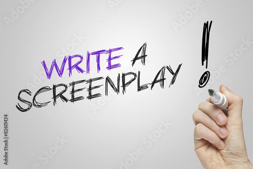 Φωτογραφία Hand writing write a screenplay