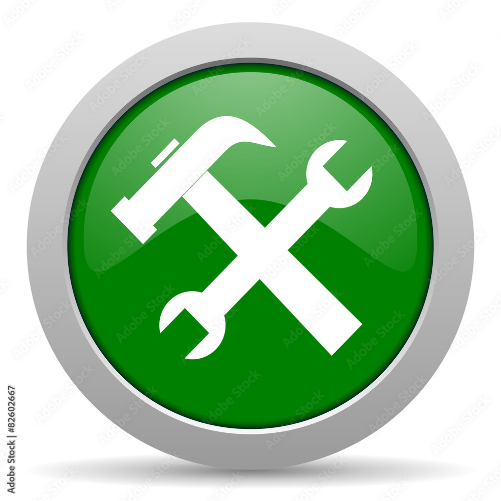 tool green glossy web icon tool green glossy web icon