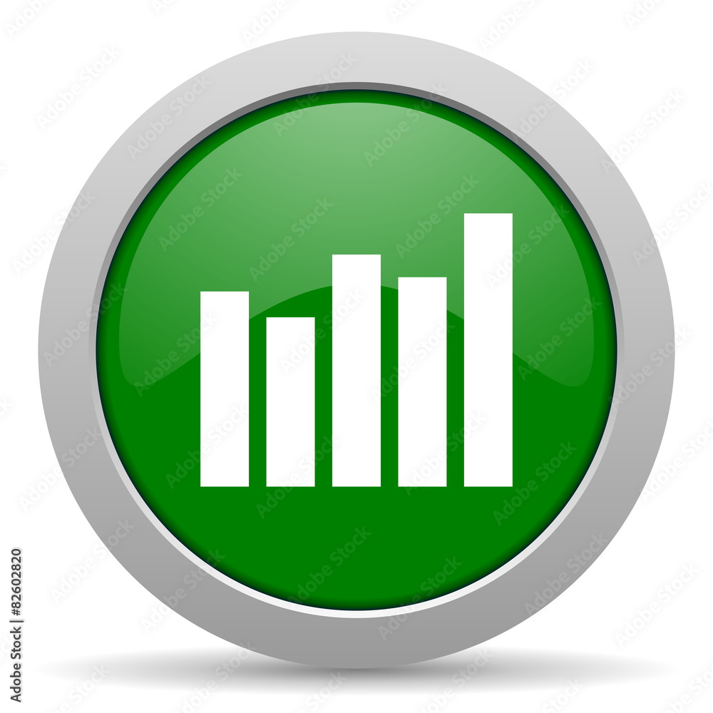graph green glossy web icon graph green glossy web icon