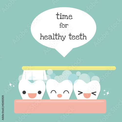 brush the teeth