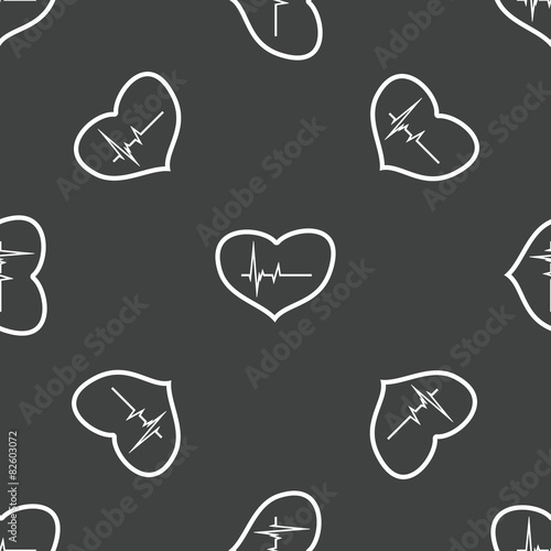 Heart with cardiogram pattern