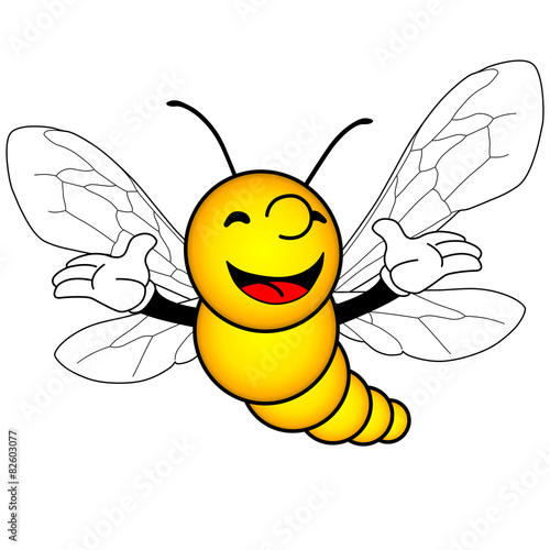 insecte volant souriant