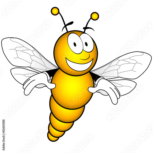 abeille souriante vecteur