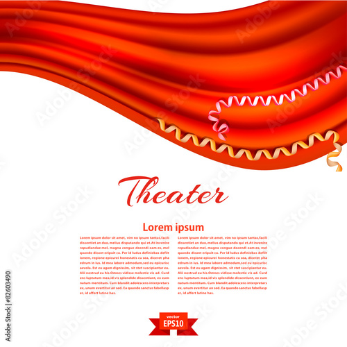Serpentine with red theater curtain.