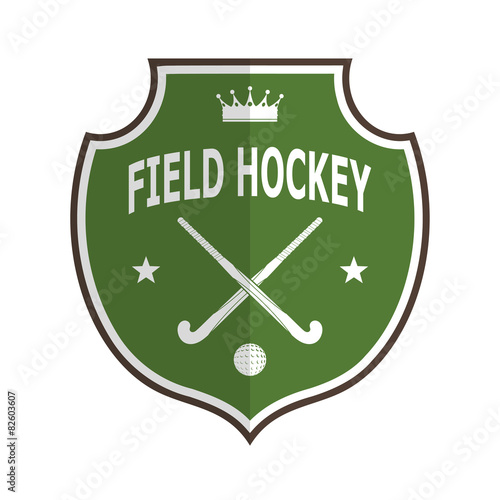 Green logo badge for the team field hockey on a white background