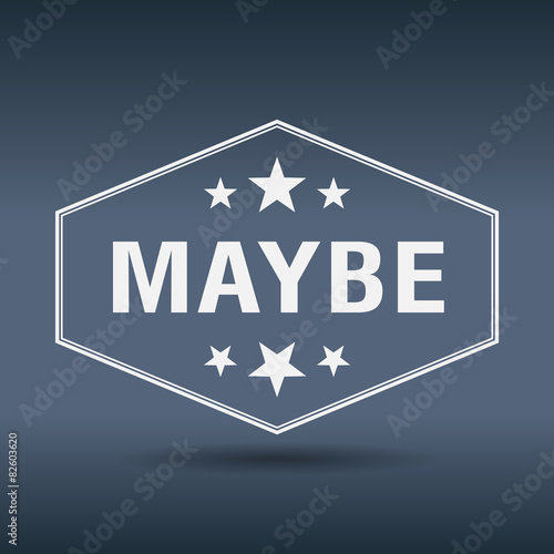 maybe hexagonal white vintage retro style label