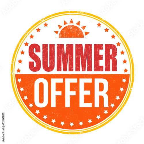 Summer offer stamp