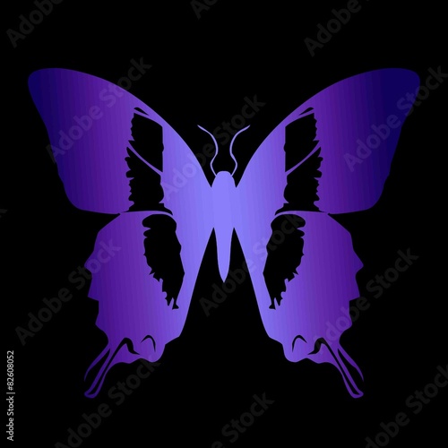 Papillon violet, tatouage