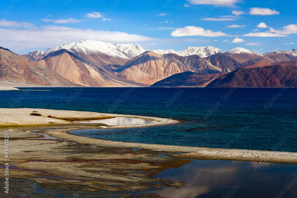 Pangong Lake in Ladakh, India