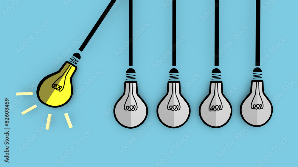 Naklejka premium A light bulb will boost extinguished bulbs.