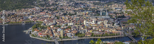 Fototapeta Naklejka Na Ścianę i Meble -  Panoramic view of Lecco city on Lake Como