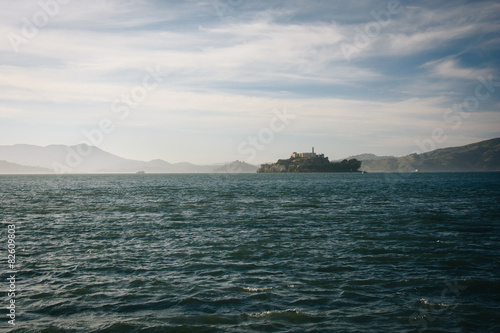 View of Alcatraz Island, in San Francisco, California. © jonbilous