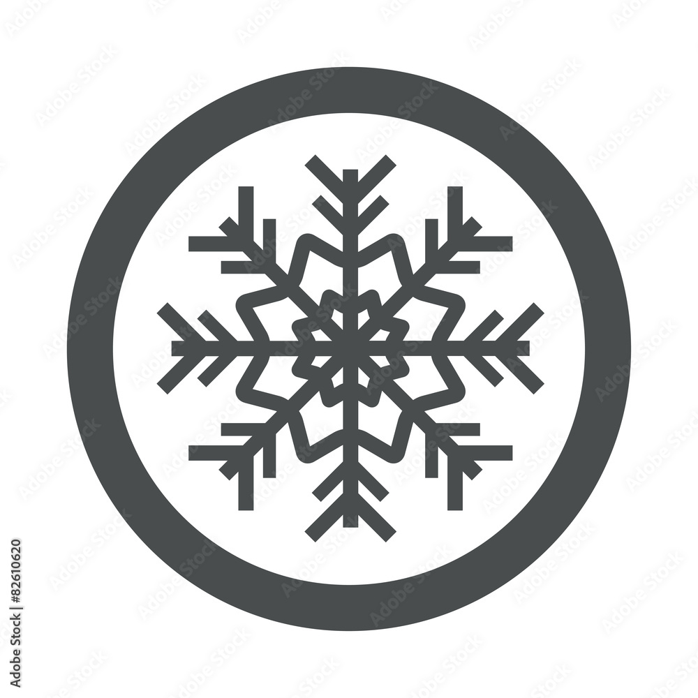 Icono redondo simbolo frio gris Icono redondo simbolo frio gris