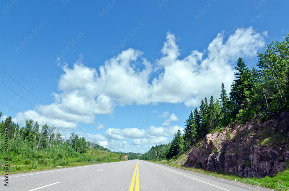 TransCanada highway along Superior Lake shore