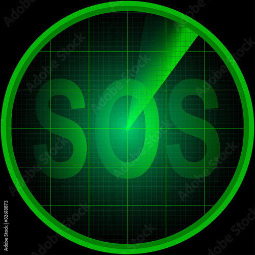 Wallpaper Mural Radar screen with the word SOS Torontodigital.ca