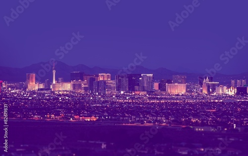 Las Vegas Cityscape at Night photo
