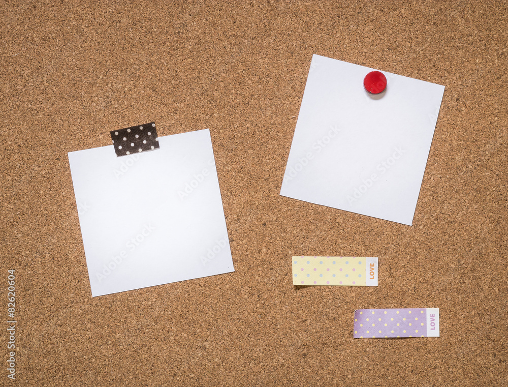 cork board with blank notes cork board with blank notes
