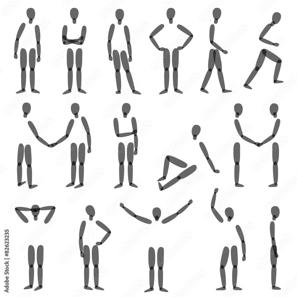 Human figures in different poses.