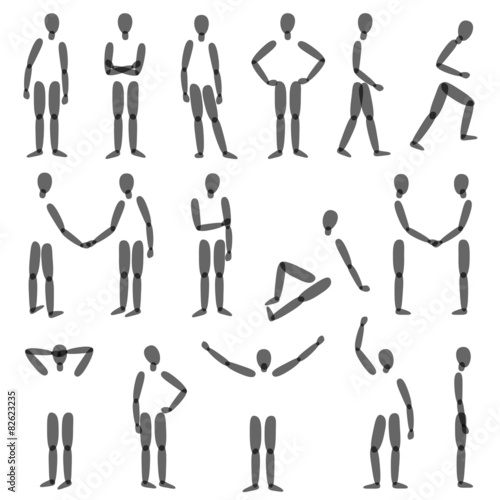 Human figures in different poses.