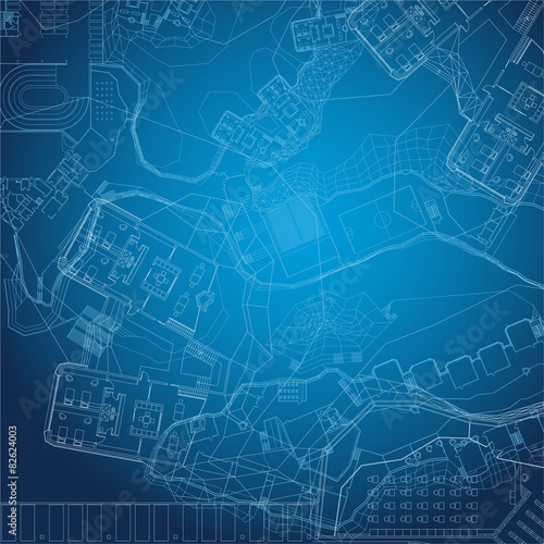 Blueprint. Architectural background.