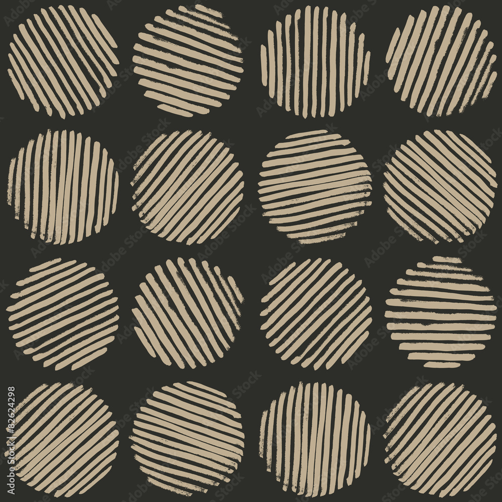 Circle seamless pattern. Brush Strokes Circle seamless pattern. Brush Strokes