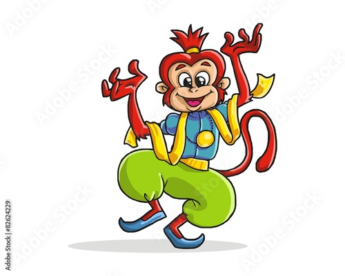 monkey dance character image vector