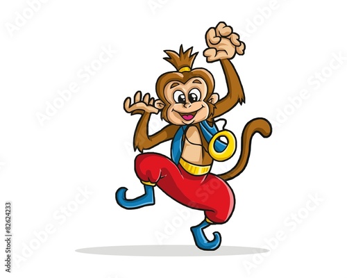 monkey dance character image vector