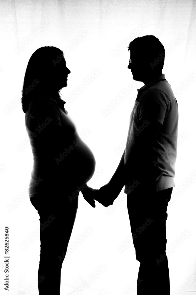 silhouette parents grossesse