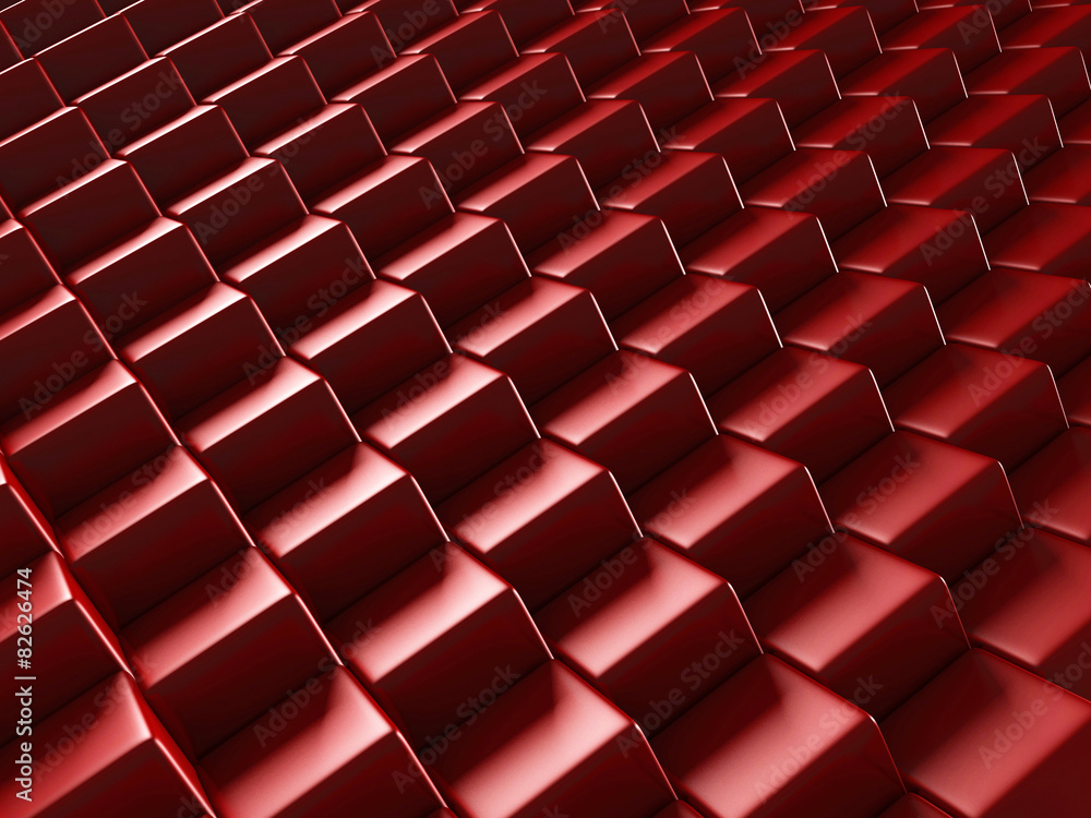 Red Blocks Abstract Shiny Background