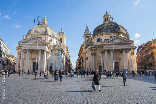 Photography Piazza Del Popolo in Rome, Italy